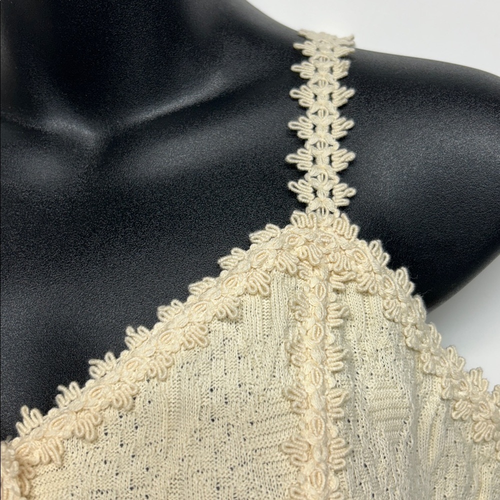 CreamOscar Hackman knitwear 100% cotton small festival tank top boho NWT - Picture 5 of 9
